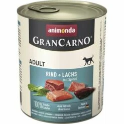 Animonda GranCarno Adult Rind + Lachs Mit Spinat 800 G Hundefutter Nassfutter