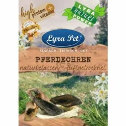 10 Stk. Lyra Pet® Pferdeohren Mit Fell Naturbelassen & Luftgetrocknet