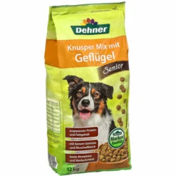 Dehner Hundetrockenfutter Senior, Knusper Mix Mit Geflügel, 12 Kg
