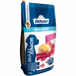 Dehner Premium Hundetrockenfutter Maxi Junior, Ente Und Lamm Mit Kartoffel, 4 Kg
