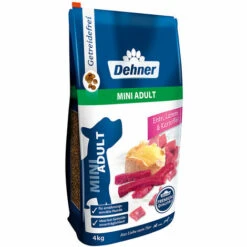 Dehner Premium Hundetrockenfutter Mini Adult, Ente Und Lamm Mit Kartoffel, 4 Kg