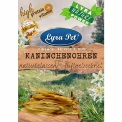 1 Kg Lyra Pet® Kaninchenohren Naturbelassen & Luftgetrocknet