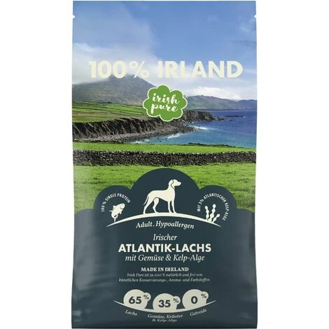 Irish Pure Adult Irischer Atlantik-Lachs Mit Gemüse & Kelp-Alge 1,5 Kg 1,5 Kg Hundefutter Hundetrockenfutter 1 Irish Pure Adult Irischer Atlantik-Lachs Mit Gemüse & Kelp-Alge 1,5 Kg 1,5 Kg Hundefutter Hundetrockenfutter