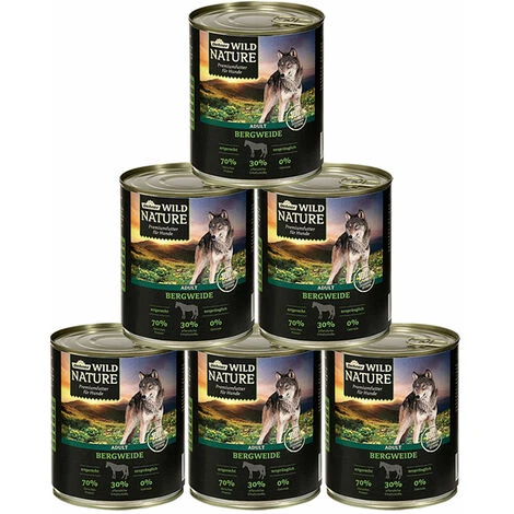 Dehner Wild Nature Hundefutter Adult, Bergweide, 6 X 800 G (4.8 Kg) 1 Dehner Wild Nature Hundefutter Adult, Bergweide, 6 X 800 G (4.8 Kg)
