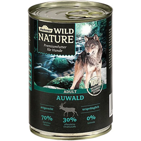 Dehner Wild Nature Hundefutter Adult, Auwald, 6 X 400 G (2.4 Kg) 2 Dehner Wild Nature Hundefutter Adult, Auwald, 6 X 400 G (2.4 Kg) – Bild 2