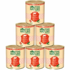 Dehner Fine Nature Hundefutter Adult, Lebensmittelqualität, Rind, 6 X 800 G (4.8 Kg)