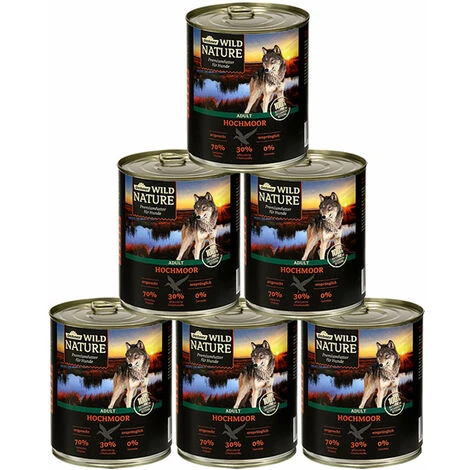 Dehner Wild Nature Hundefutter Adult, Hochmoor, 6 X 800 G (4.8 Kg) 1 Dehner Wild Nature Hundefutter Adult, Hochmoor, 6 X 800 G (4.8 Kg)