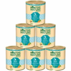 Dehner Fine Nature Hundefutter Adult, Lebensmittelqualität, Wild, 6 X 800 G (4.8 Kg)