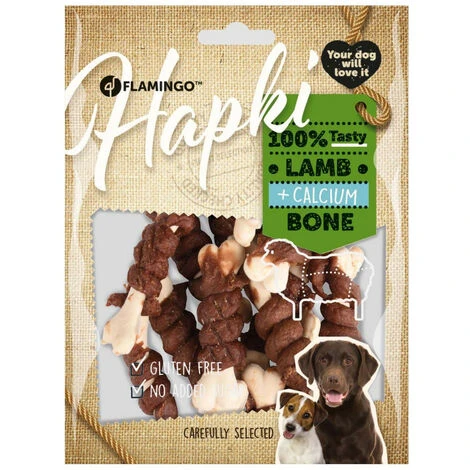 FLAMINGO PET PRODUCTS Calcium-Knochenbonbon Mit Lammfleisch Hapki BBQ. Für Hund . 150 G. Glutenfrei. 2 FLAMINGO PET PRODUCTS Calcium-Knochenbonbon Mit Lammfleisch Hapki BBQ. Für Hund . 150 G. Glutenfrei. – Bild 2