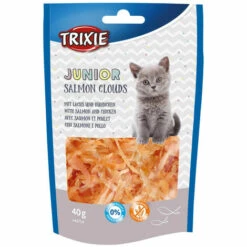 TRIXIE Salmon Clouds Junior Treats. Lachs Und Huhn. Für Katzen, Gewicht: 40 G