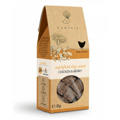 FANTAIL Getreide- Und Glutenfreies Hühner-Leckerli 70 G Für Hunde 1 FANTAIL Getreide- Und Glutenfreies Hühner-Leckerli 70 G Für Hunde