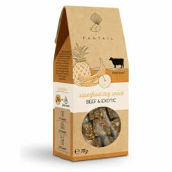 FANTAIL Getreide- Und Glutenfreies Leckerli Aus Rindfleisch Und Früchten 70 G Für Hunde