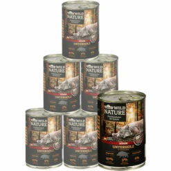 Dehner Wild Nature Katzenfutter Senior, Unterholz, Wildschwein, 6 X 400 G (2.4 Kg)