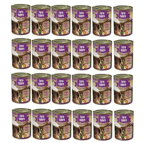 FARM NATURE Farm Natur HÙhle Essen FÙr Kaninchenhunde Mit Kartoffeln, Apfel Und Thymian, 24 Dosen X 400 G 1 FARM NATURE Farm Natur HÙhle Essen FÙr Kaninchenhunde Mit Kartoffeln, Apfel Und Thymian, 24 Dosen X 400 G