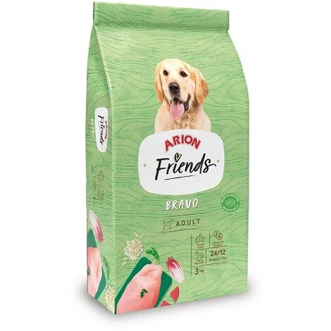 Arion Freunde Bravo Essen FÙr Erwachsene Hunde Mit HÙhnchen, 3 Kg 1 Arion Freunde Bravo Essen FÙr Erwachsene Hunde Mit HÙhnchen, 3 Kg