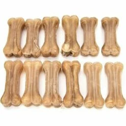DECKON Pet Dogs Bone Natural Bone Chew Acht Darm Gef��llte Hundeknochen Aus Rohhaut Leckere Kausnacks F��r Kleine Hunde/gro?e Hunde (4 St��ck/3 Zoll)