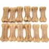 NAXUNNN Pet Dogs Bone Natural Bone Chew Acht Darm Gefüllte Hundeknochen Aus Rohhaut Leckere Kausnacks Für Kleine Hunde/große Hunde (12 Stück/3 Zoll)